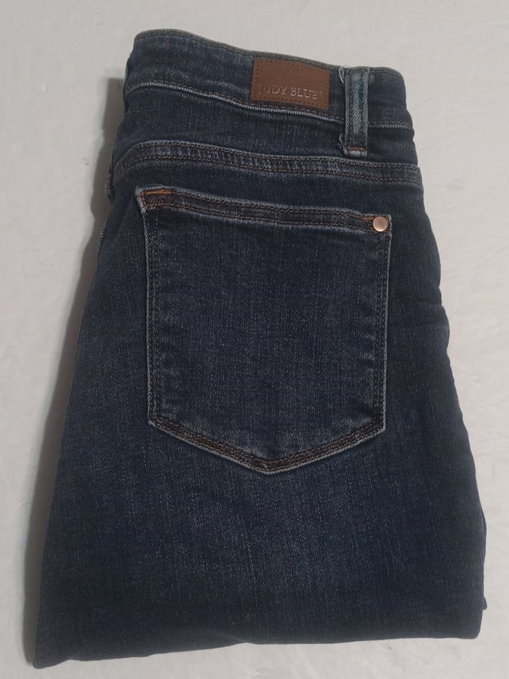 Judy Blue Women's Skinny Fit Button Fly Raw Hem Jeans 5/27 JB82318DK